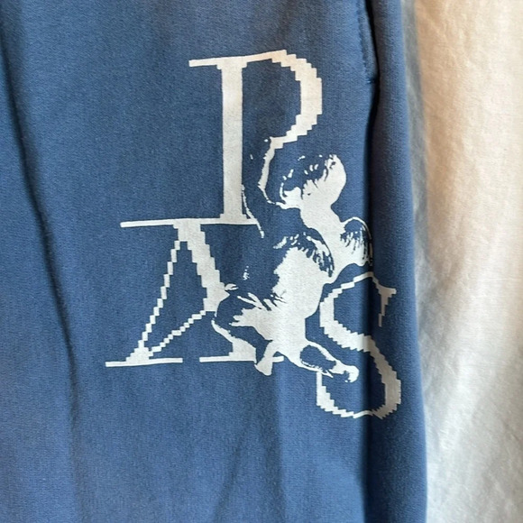 Pas Une Marque Paris Angel & Letters Heather Blue RTW Jogger Sweatpants - Picture 4 of 10
